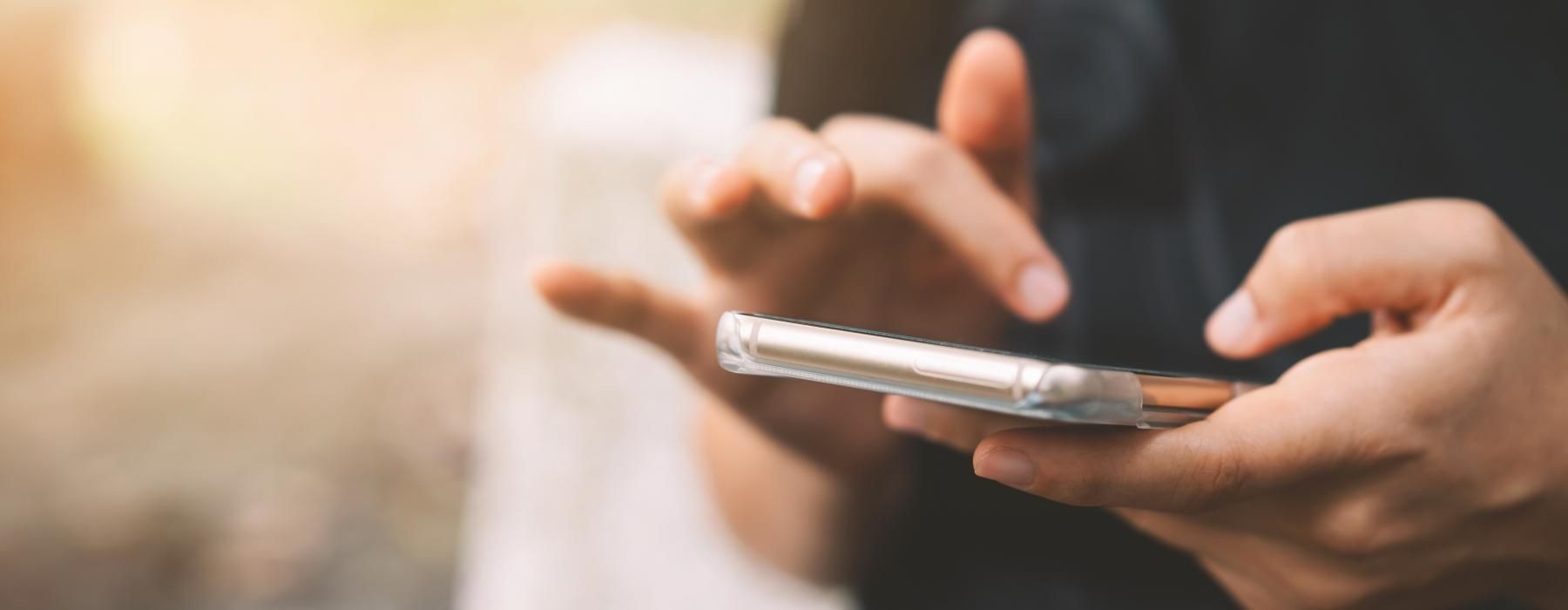 a person holding a phone